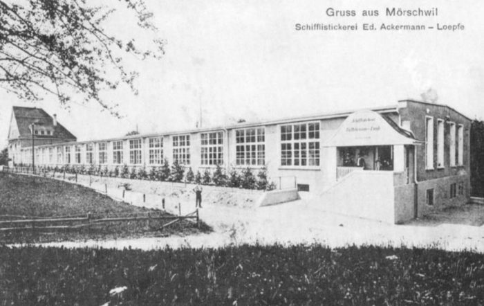 altes foto der schifflistickerei in moerschwil